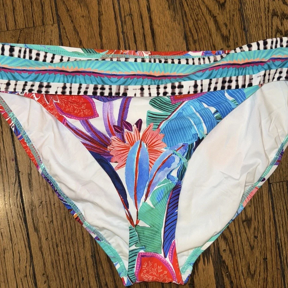 La Blanca Womens Bikini Bottom Size 16 Florals Tropical Print‎ NWT Colorful